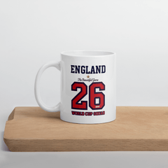 England World Cup 26 Commemorative White Glossy Mug