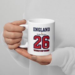 England World Cup 26 Commemorative White Glossy Mug