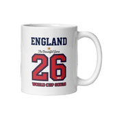 England World Cup 26 Commemorative White Glossy Mug