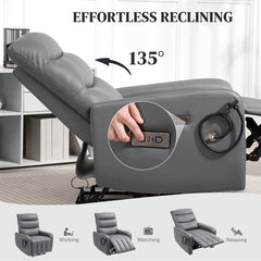 HOMCOM Electric Recliner Armchair with USB, Grey