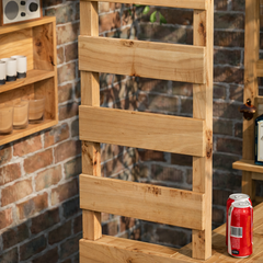 Large Rustic Wooden Garden Bar with Roof