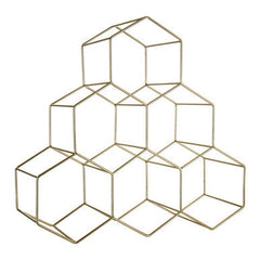 Vertex 6 Bottle Gold Finish Wine Rack