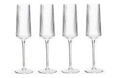 Eldon Set of Four Ribbed Champagne Glasses MOB