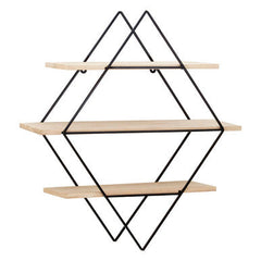 Brixton 3 Tier Rhombus Wall Shelf