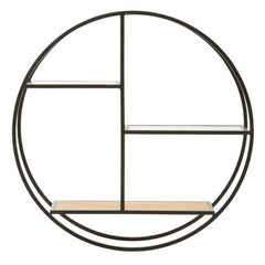 Mataram 3 Tier Round Metal Wall Shelf