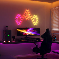 Nanoleaf Lines 60 Degree Starter Kit (9-Pack) | Modular RGB Wall Lights for Man Caves, Gaming Setups & Home Bars