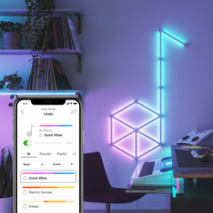 Nanoleaf Lines 60 Degree Starter Kit (15-Pack) | Modular RGB Wall Lights for Man Caves, Home Bars & Games Rooms