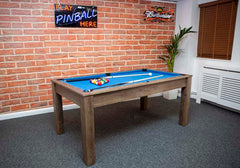 Signature Newman Pool, Dining Table & Table Tennis Top: Grey Oak Finish