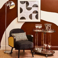 Oria Drinks Trolley in Metallic Frame