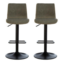 Dalston Set Of Two High Back Ash Bar Stools