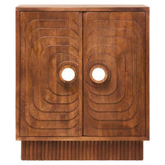 Sangar Two Door Mango Wood Carved Cabinet