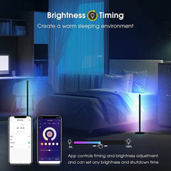 LED Corner Floor Lamps with Smart RGB Colours