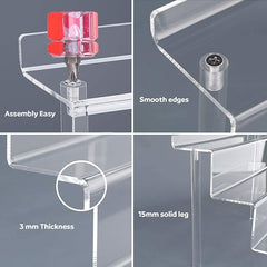 Clear Acrylic Display Stand For Pop Figure - 3 Tier