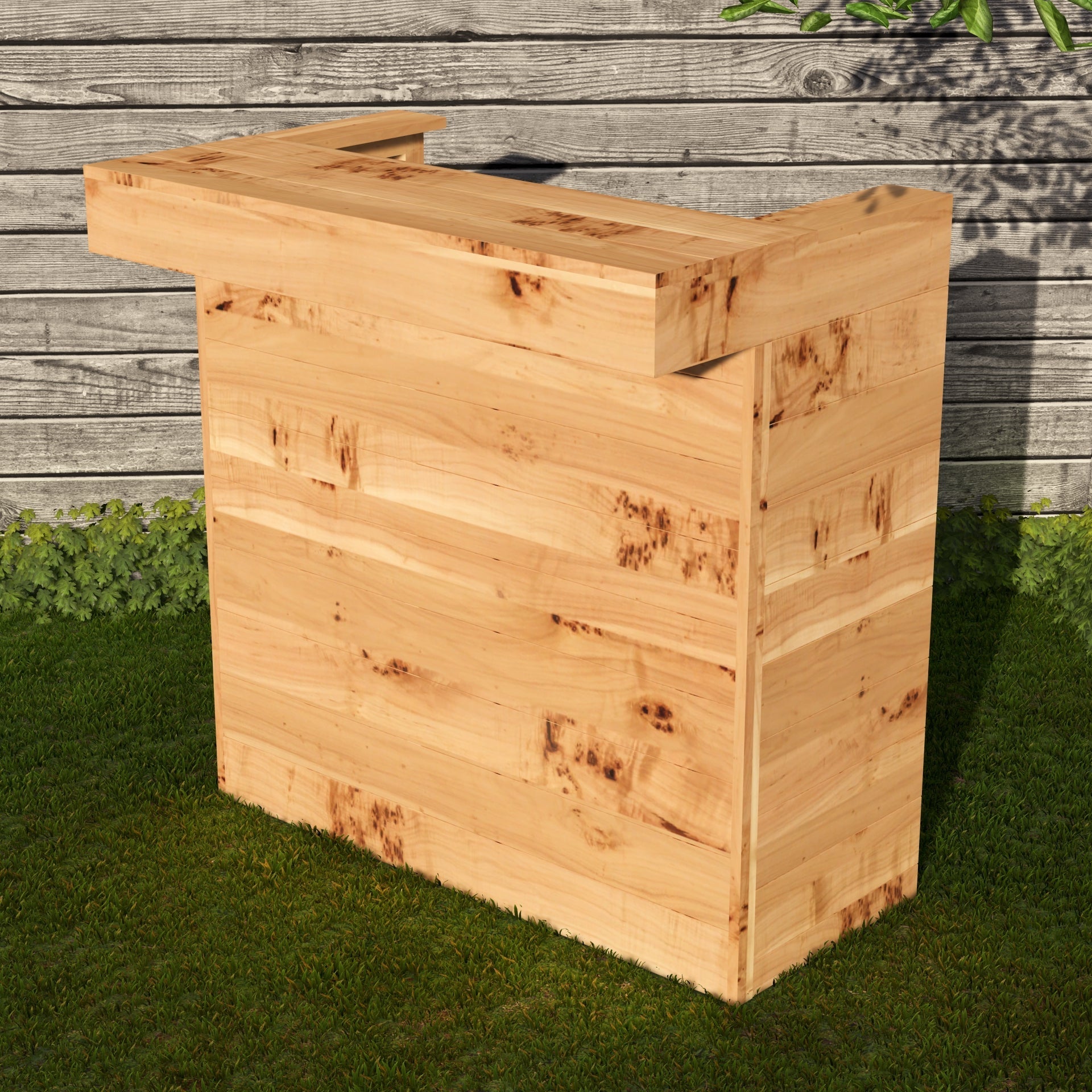 Rustic Wooden Pallet Garden Bar 100cm | Outdoor Pub Shed Bar
