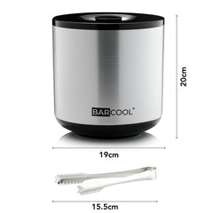 Barcool 4L Ice Bucket Round - Silver