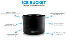 Barcool 10L Ice Bucket Round - Black