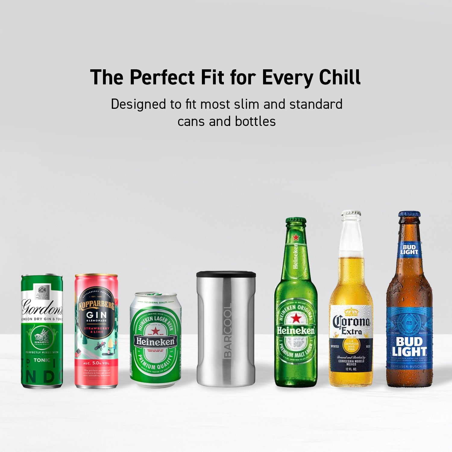 Barcool Insulated Beer Cooler and Tumbler with Opener Stainless Steel