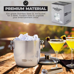 Barcool 3L Stainless Steel Ice Bucket