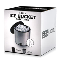 Barcool 4L Ice Bucket - Round Silver