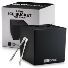 Barcool 4L Ice Bucket - Square Black