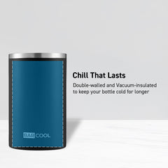 Barcool Wine Cooler Sleeve Black Stainless Steel