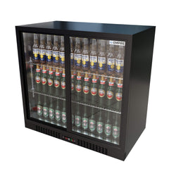 Empire Double Door 208L Bottle Cooler – B Energy Rated Sliding Door Commercial Back Bar Fridge | CL-210S