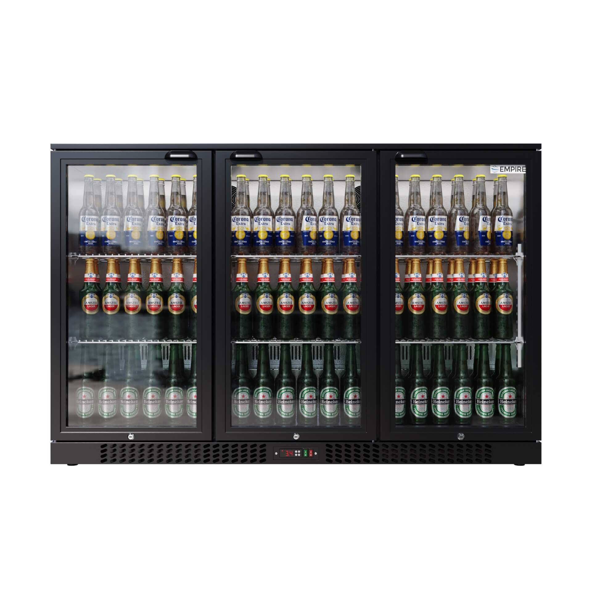 Empire Triple Door 330L Commercial Back Bar Fridge CL-320H
