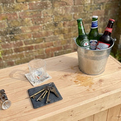 Rustic Wooden Martini Bar