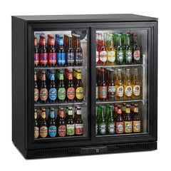 Prodis NT2BS-LE Double Bar Fridge with Sliding Door