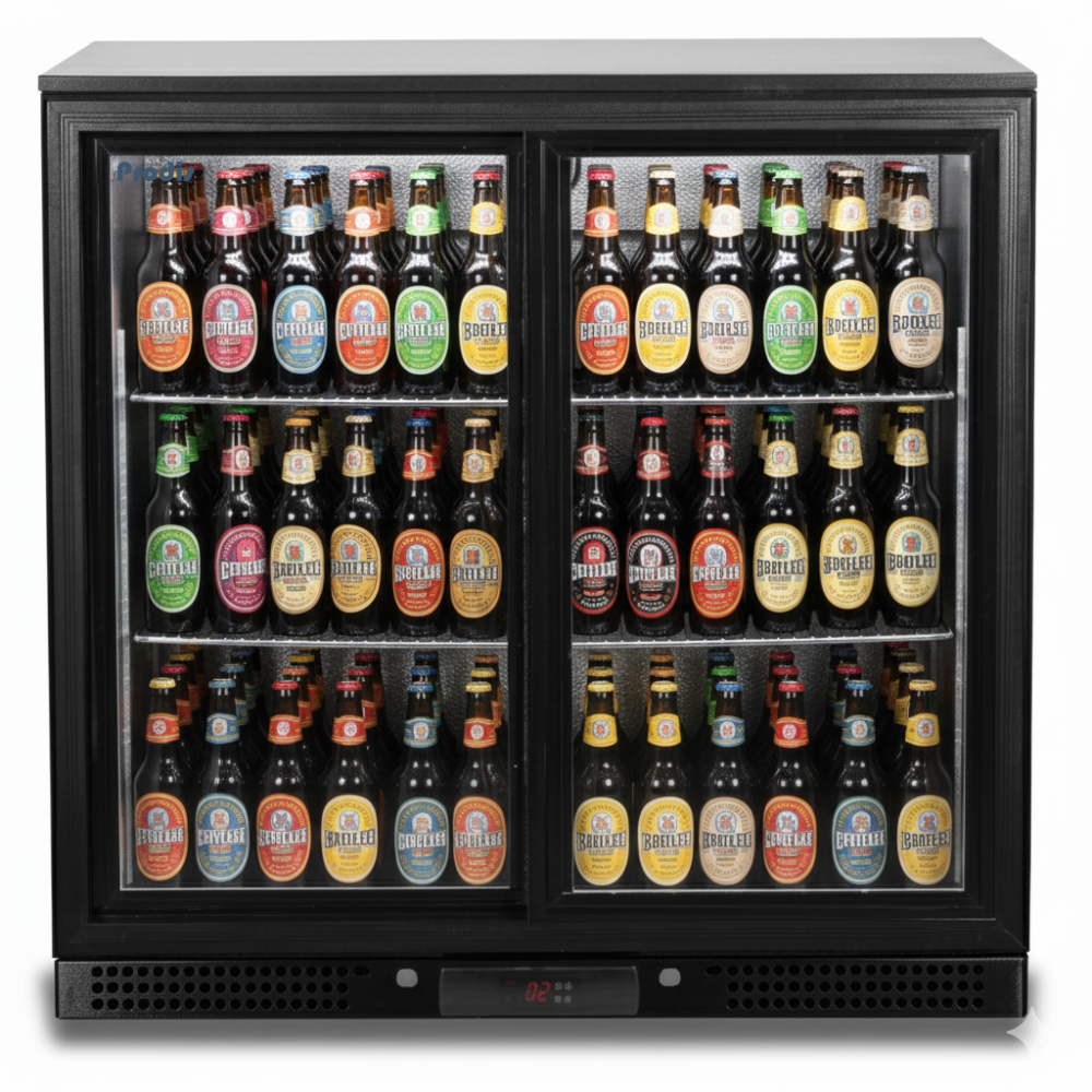 Prodis Double Bar Fridge with Sliding Door