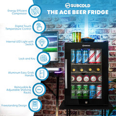 Subcold Ace65 LED Touch Control Beer Fridge