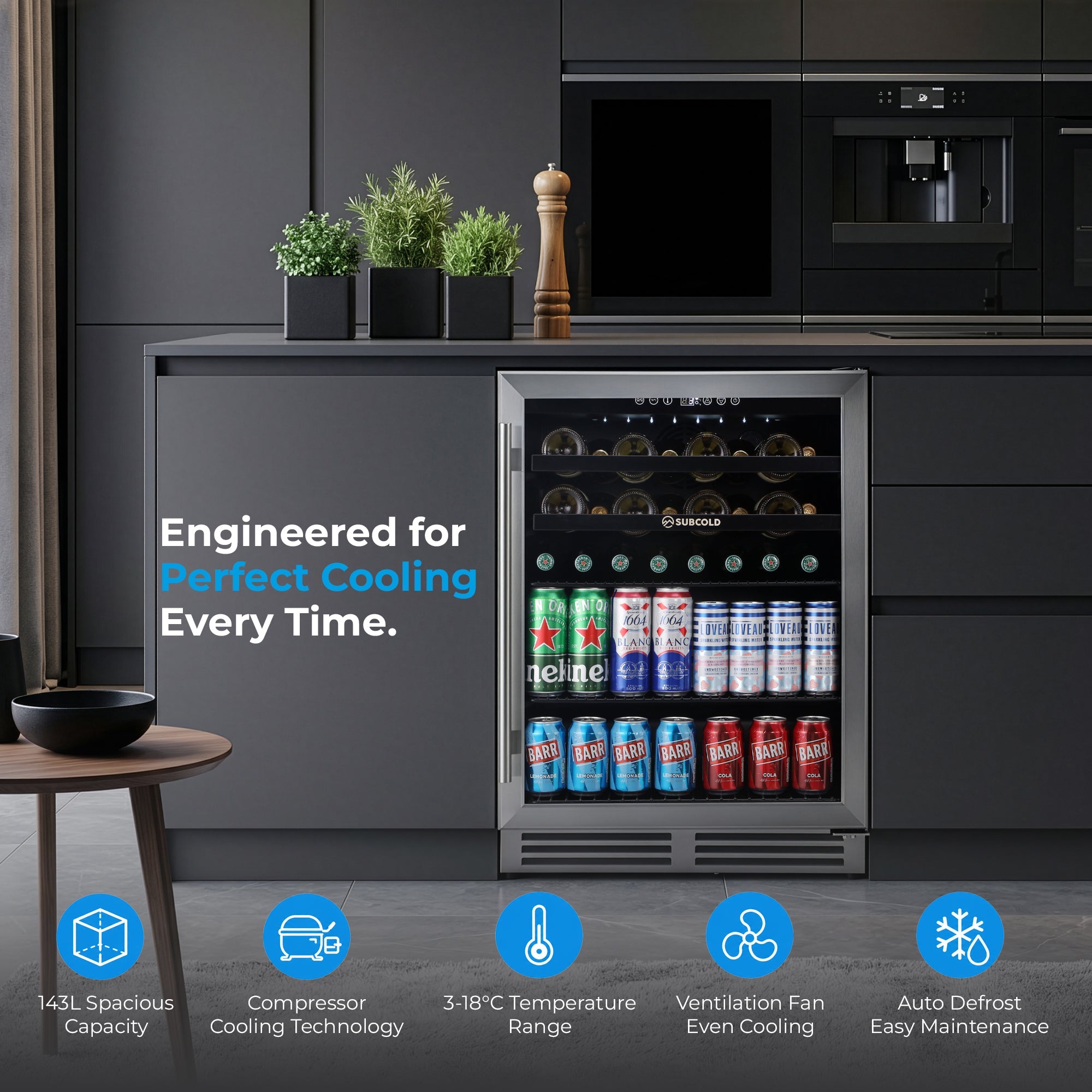 Subcold Integra60 Integrated Wine Cooler – Man Cave Geek
