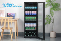 Subcold Maxi 250L Tall Drinks Fridge - Black / Stainless Steel