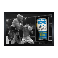Oleksandr Usyk Signed Glove Iconic Frame