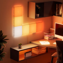 Nanoleaf Blocks Squares Smarter Kit (6-Pack) | Modular RGB Wall Lights with Display Storage for Man Caves & Games Rooms