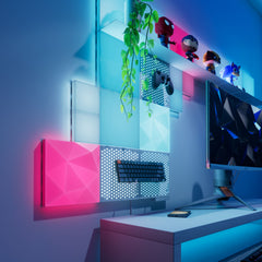 Nanoleaf Blocks Squares Smarter Kit (6-Pack) | Modular RGB Wall Lights with Display Storage for Man Caves & Games Rooms
