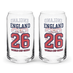 England World Cup '26' Can-Shaped Glass