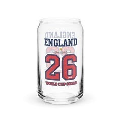 England World Cup '26' Can-Shaped Glass