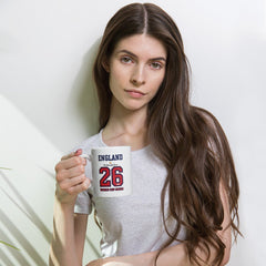 England World Cup 26 Commemorative White Glossy Mug