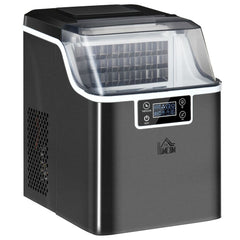 HOMCOM 3.2L Portable Ice Maker Machine - 20kg Daily, Adjustable Cube Size for Home Bars - Black