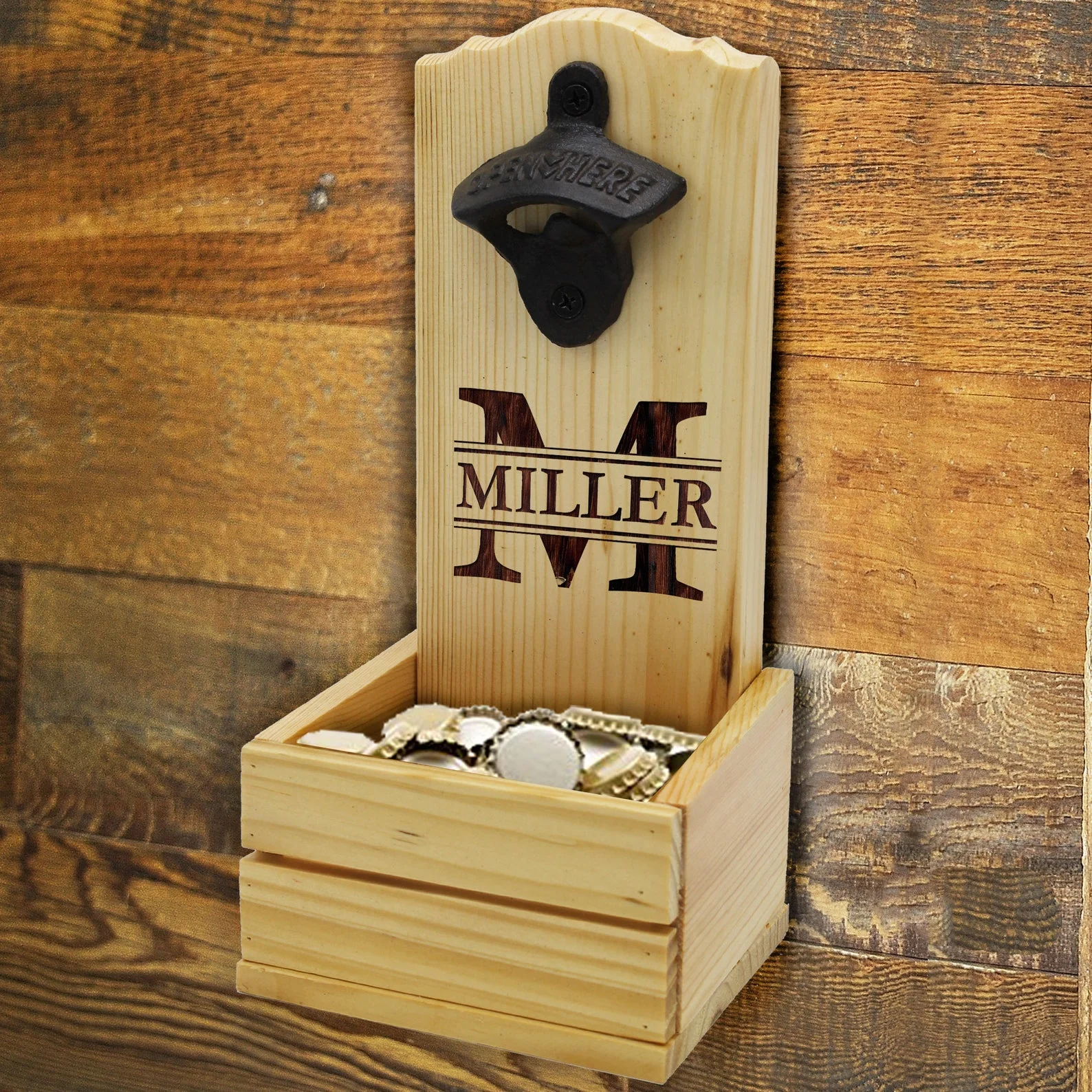 bottle cap opener with collector