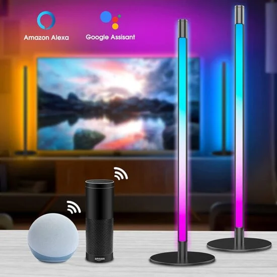 LED Corner Floor Lamps with Smart RGB Colours